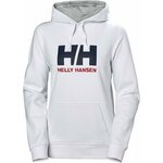 Helly Hansen bluza - bela. Mikica s kapuco iz kolekcije Helly Hansen. Model izdelan iz debele, rahlo elastične pletenine.