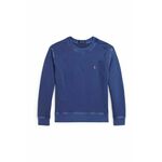 Otroški bombažen pulover Polo Ralph Lauren 323942099003 - modra. Otroški pulover iz kolekcije Polo Ralph Lauren. Model izdelan iz enobarvne pletenine.