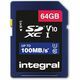 Integral 64GB SD Card High Speed Memory SDXC Up To 100MB/S V10 UHS U1