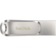 SanDisk Ultra Dual Luxe USB C in USB spominski ključek, 1 TB, srebrn