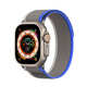 slomart športni trak na velcro za apple watch 8 / 7 / 6 / se / 5 / 4 / 3 / 2 / 1 (38, 40, 41 mm) dux ducis strap yj version - modro-siva