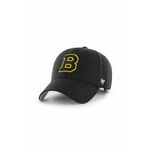 47brand kapa NHL Chicago Bruins - črna. Kapa s šiltom vrste baseball iz kolekcije 47brand. Model izdelan iz enobarvne tkanine.
