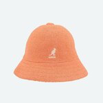 Klobuk Kangol Bermuda Casual oranžna barva - oranžna. Klobuk iz kolekcije Kangol. Model z ozkim robom, izdelan iz enobarvnega materiala.