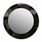 tulup.si Okroglo ogledalo s potiskanim okvirjem Abstraktna črna fi 80 cm