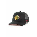 Kapa s šiltom 47 brand NHL Chicago Blackhawks črna barva, H-MSHTC04GWP-BK - črna. Kapa s šiltom vrste baseball iz kolekcije 47 brand. Model izdelan iz kombinacije tekstila in mreže.