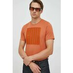 Bombažna kratka majica G-Star Raw oranžna barva - oranžna. Kratka majica iz kolekcije G-Star Raw. Model izdelan iz tanke, elastične pletenine.