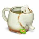Čajna skodelica- Slon - SIVA