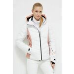 Smučarska jakna Rossignol Courbe bela barva - bela. Smučarska jakna iz kolekcije Rossignol. Model izdelan materiala, ki ščiti pred mrazom, vetrom in snegom.