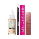 Maybelline Lash Sensational Firework Set maskara 10 ml Odtenek Black + puder 30 ml Odtenek 5.5 + svinčnik za oči 1,3 g Odtenek 900 Deep Onyx + šminka 4,2 ml Odtenek 35 Cheeky