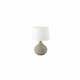Belo-rjava namizna svetilka iz keramike in blaga Trio Martin, višina 29 cm