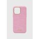 Guess Croco ovitek za iPhone 14 Pro Max, roza (GUHCP14XHGCRHP)