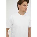 Bombažna kratka majica Marc O'Polo bela barva - bela. Kratka majica iz kolekcije Marc O'Polo, izdelana iz tanke, elastične pletenine. Model iz izjemno udobne bombažne tkanine.