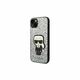 Karl Lagerfeld Ovitek za Apple iPhone 14 – Silver Glitter Flakes Ikonik