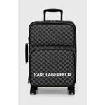 Kovček Karl Lagerfeld črna barva - črna. Kovček iz kolekcije Karl Lagerfeld. Model izdelan iz plastike.
