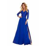 Numoco Ženska obleka 309-2 Amber, kraljevsko modra, S