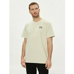 Under Armour Men's UA Logo Embroidered Heavyweight Short Sleeve Silt/Black XL Fitnes majica