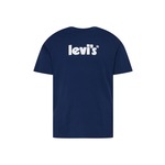 Bombažen t-shirt Levi's mornarsko modra barva - mornarsko modra. T-shirt iz kolekcije Levi's. Model izdelan iz pletenine s potiskom.