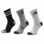 Set 3 parov unisex visokih nogavic adidas Graphic HN5736 Black/White/Medium Grey Heather