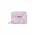 Denarnica Tous ženski, vijolična barva - vijolična. Mala denarnica iz kolekcije Tous. Model izdelan iz kombinacije tekstilnega materiala in ekološkega usnja.
