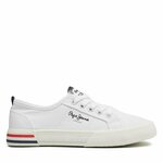 Tenis superge Pepe Jeans Brady Basic G PGS30561 Bela