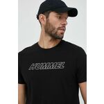 Kratka majica za vadbo Hummel Callum črna barva - črna. Kratka majica za vadbo iz kolekcije Hummel. Model izdelan iz materiala z visoko vsebnostjo bombaža.