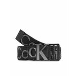 Calvin Klein Jeans Moški pas Monogram Slider Webbing Belt35Mm K50K511819 Črna