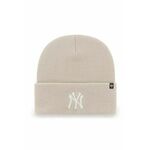 Kapa 47brand MLB New York Yankees bež barva - bež. Kapa iz kolekcije 47brand. Model izdelan iz materiala z nalepko.