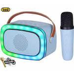 Trevi XR8A01 prenosni KARAOKE zvočnik, Bluetooth, USB/microSD/AUX, mikrofon, moder (Sky Blue)