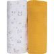 BUBABA Muslin plenice 2pcs rumene