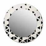 tulup.si Okroglo ogledalo s potiskanim okvirjem Abstraktni geometrijski fi 80 cm