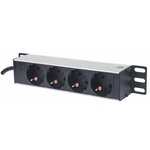 INTELLINET 10 rackmount 1u 1,8m 4 vtičnice za omrežne omare razdelilec 714020