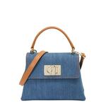 Torbica Furla - modra. Majhna torbica iz kolekcije Furla. Model na zapenjanje, izdelan iz tekstilnega materiala.