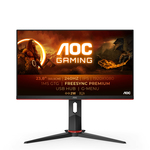 AOC 24G2ZU/BK monitor, IPS, 23.8", 16:9, 1920x1080, 240Hz, pivot, HDMI, Display port, USB