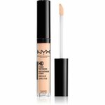 NYX Professional Makeup HD Concealer gladilni tekoči korektor za naraven videz 3 g odtenek 01 Porcelain