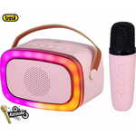 Trevi XR8A01 prenosni KARAOKE zvočnik, Bluetooth, USB/microSD/AUX, mikrofon, roza (Rose Pink)