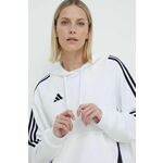 Pulover od trenirke adidas Performance Tiro24 bela barva, s kapuco, IR7508 - bela. Zgornji del trenirke s kapuco iz kolekcije adidas Performance. Model izdelan iz materiala, ki je prijazen za okolje.