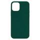 Silikonski ovitek (liquid silicone) za Apple iPhone 12 Mini, mehak, temno zelena