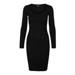 Vero Moda Ženska obleka VMWILLOW Slim Fit 10250951 Black (Velikost L)