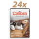 Calibra Premium Adult, mokra hrana za mačke, jagnje in perutnina, 24 x 100 g