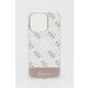 Guess Glitter Logo ovitek za iPhone 14 Pro, roza (GUHCP14LHG4MHP)