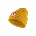 Volnena kapa Fjallraven 1962 Logo rumena barva - rumena. Kapa iz kolekcije Fjallraven. Model izdelan iz pletenine z nalepko. Volna vas zaradi svojih visokih termoregulacijskih lastnosti greje, ko je hladno, in hladi, ko je toplo.