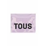 Etui za kartice Tous vijolična barva - vijolična. Etui za kartice iz kolekcije Tous. Model izdelan iz iz ekološkega usnja.