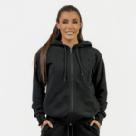 Nebbia Classic Zip-Up Hoodie INTENSE Signature Black L Trenirka za fitnes