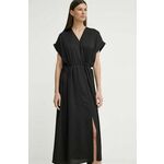 Obleka Bruuns Bazaar AcaciaBBGalina dress črna barva, BBW3908 - črna. Obleka iz kolekcije Bruuns Bazaar. Model izdelan iz enobarvne tkanine. Poliester zagotavlja visoko odpornost na mečkanje.