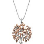 Hot Diamonds Luksuzna srebrna ogrlica z drevesom življenja Jasmine DP701 (veriga, obesek) srebro 925/1000
