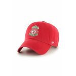 Bombažna bejzbolska kapa 47brand Liverpool FC rdeča barva, EPL-RGW04GWS-RDB - rdeča. Kapa s šiltom vrste baseball iz kolekcije 47brand. Model izdelan iz tkanine z nalepko.