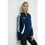 Pulover za vadbo adidas Performance Tiro 24 mornarsko modra barva - mornarsko modra. Pulover za vadbo iz kolekcije adidas Performance. Model z zapenjanjem na zadrgo, izdelan iz materiala, ki odvaja vlago.