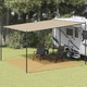 vidaXL Preproga za šotor peščena 400x400 cm HDPE
