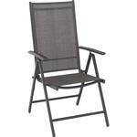 Ambia Garden ZLOŽLJIV VRTNI SEDEŽ aluminij, jeklo antracit, rjava