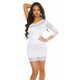 Amiatex Ženska obleka 74107, bela, 8